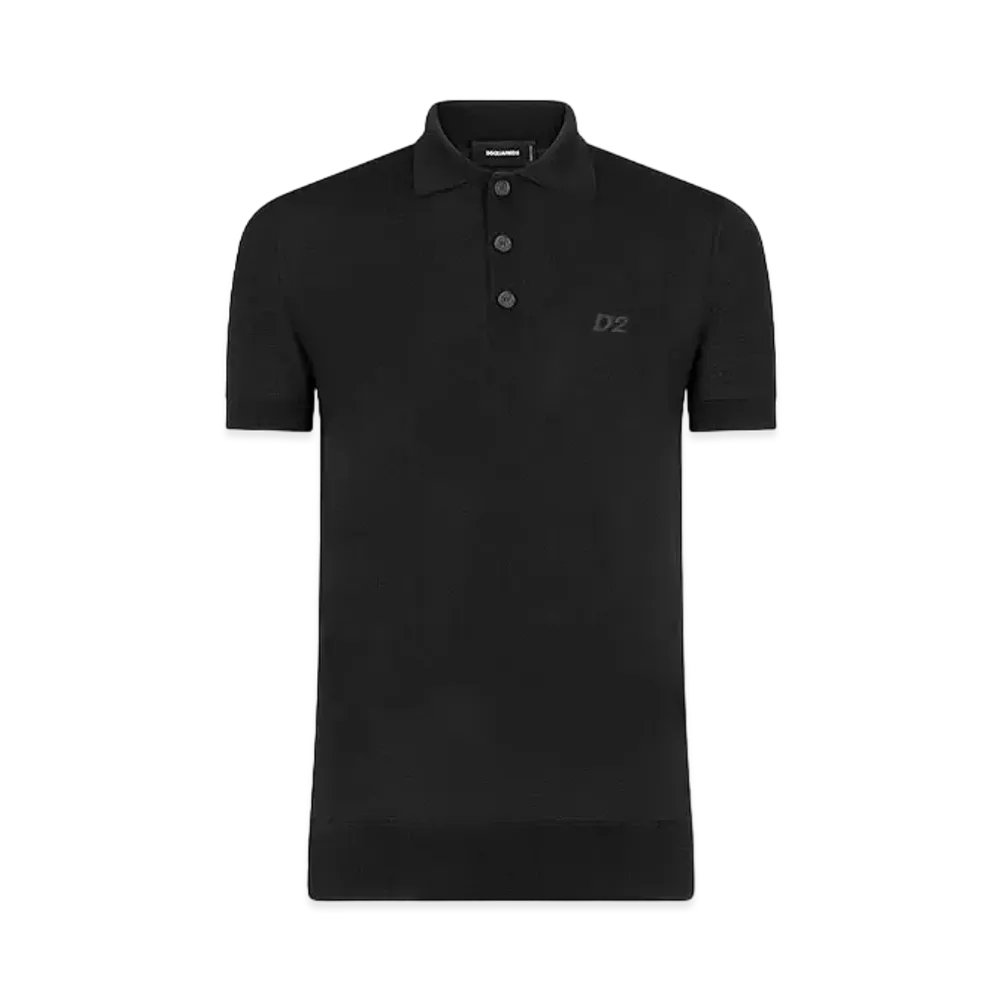 Dsquared2 D2 Knit Polo Shirt "Black"