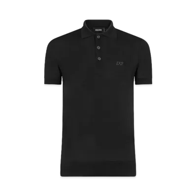 Dsquared2 D2 Knit Polo Shirt "Black"