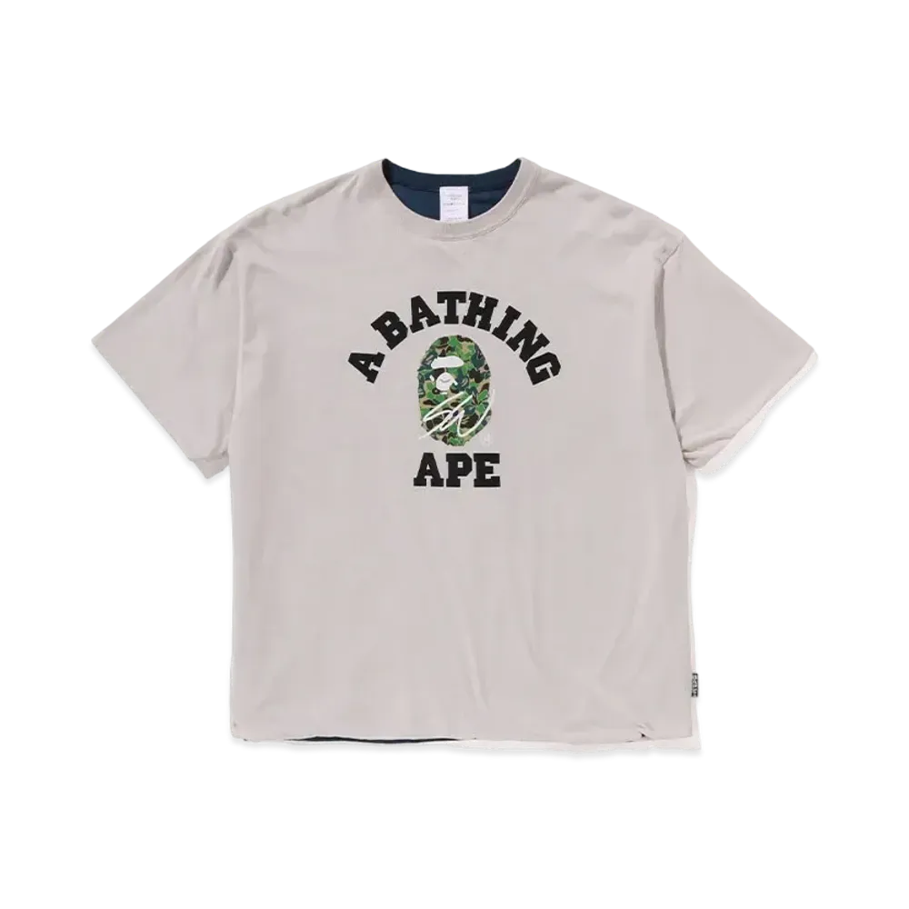 A BATHING APE x Sean Wotherspoon Reversible Tee "Off White/Navy"