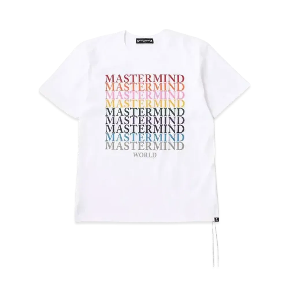 mastermind WORLD Multi Logo Tee "White"