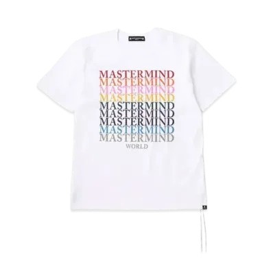 mastermind WORLD Multi Logo Tee "White"