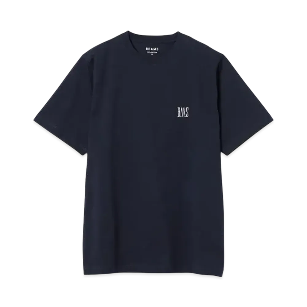 BEAMS Logo Basic Tee "Navy"
