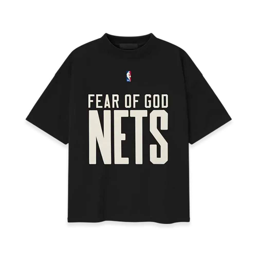 FEAR OF GOD ESSENTIALS Nets 90's Tee "Black"
