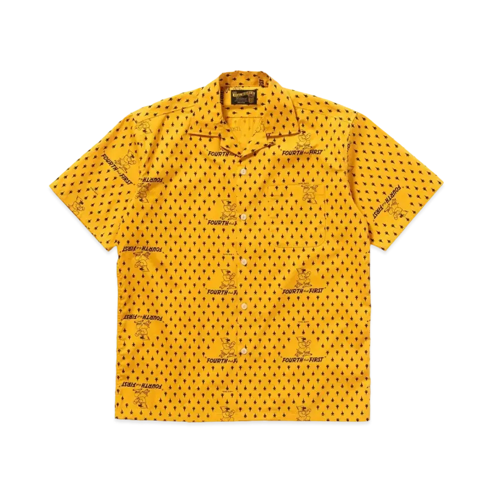 THE REAL McCOY'S Open-Collar Shirt / Fourth But First "Yellow"