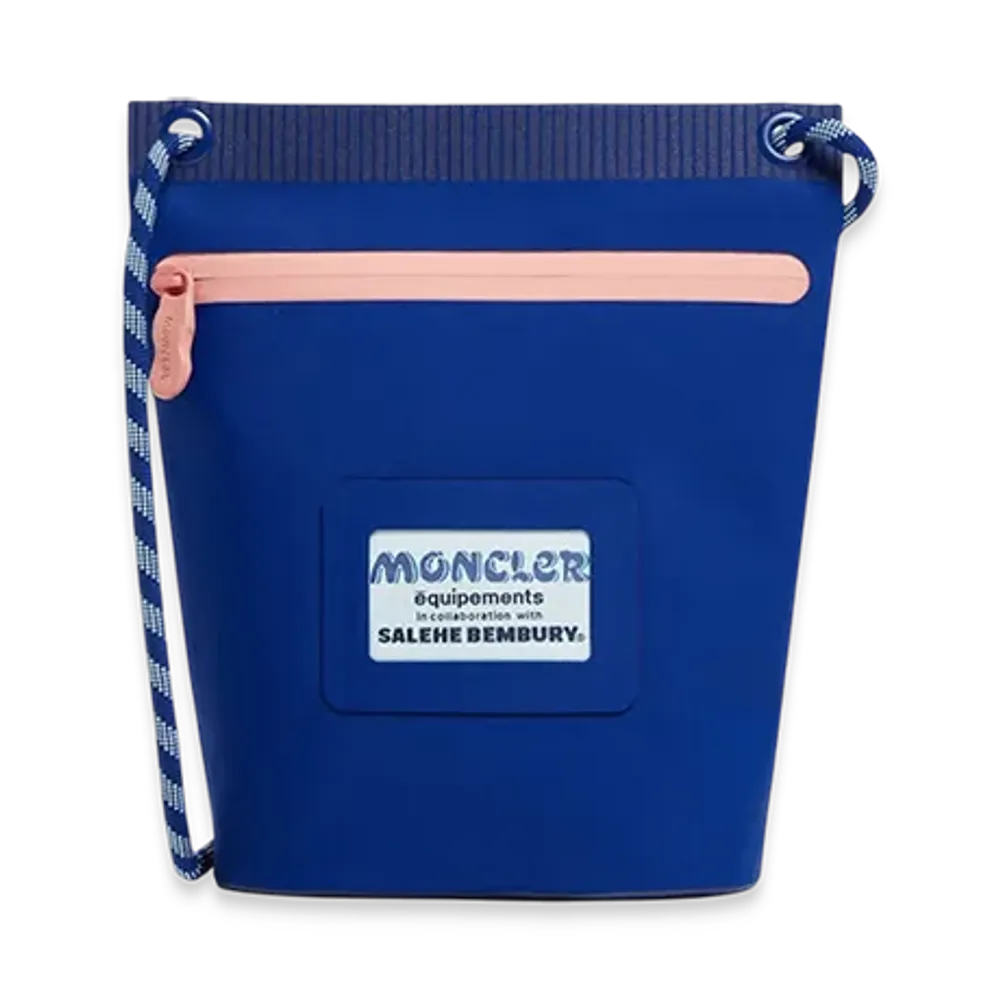 MONCLER Amoeba Water-Repellent Pouch by Salehe Bembury "Blue"