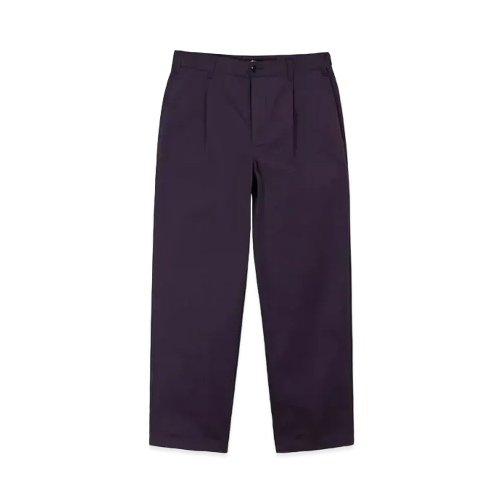 Stussy Twill Volume Pleated Trouser "Grape"