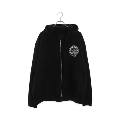 Chrome Hearts Las Vegas Exclusive Back Dagger Print Zip Up Hoodie "Black/Silver"