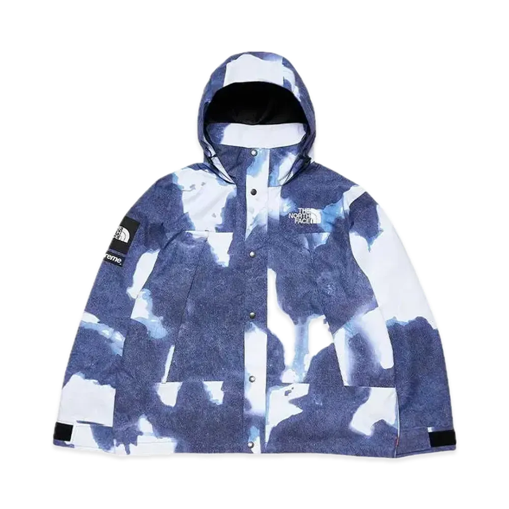 Supreme x The North Face Bleached Denim Print Mountain Jacket "Indigo"