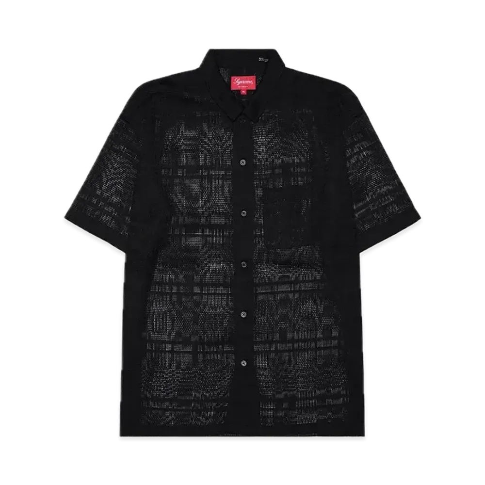 Supreme Mesh Stripe S/S Shirt "Black"