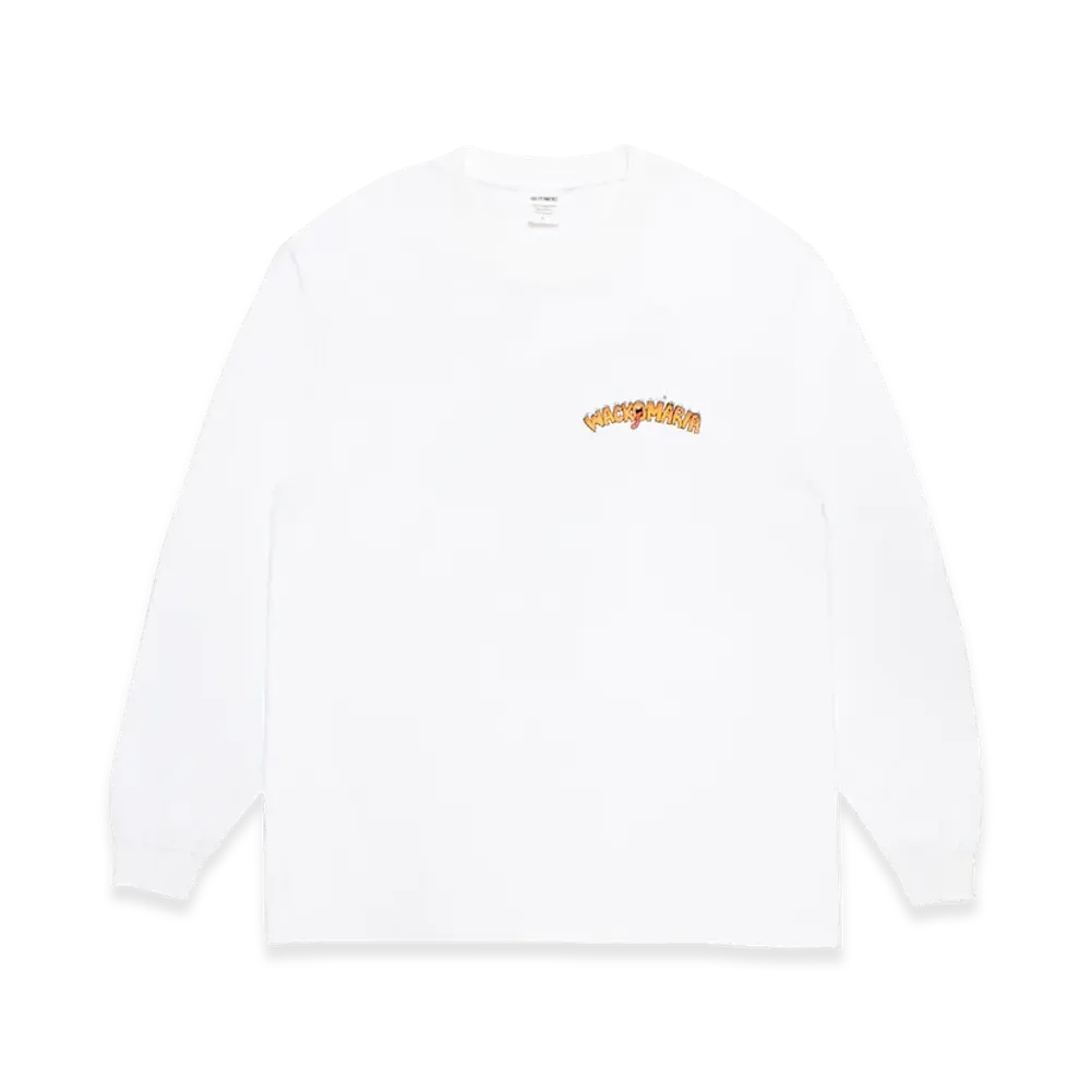WACKO MARIA Tim Lehi / Washed Heavy Weight Long Sleeve T-Shirt "White"