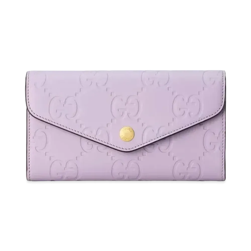 GUCCI GG Continental Wallet "Lilac"