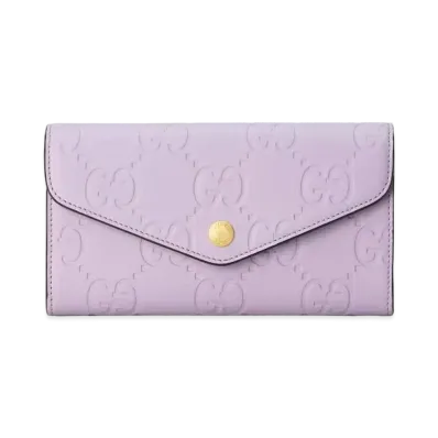 GUCCI GG Continental Wallet "Lilac"