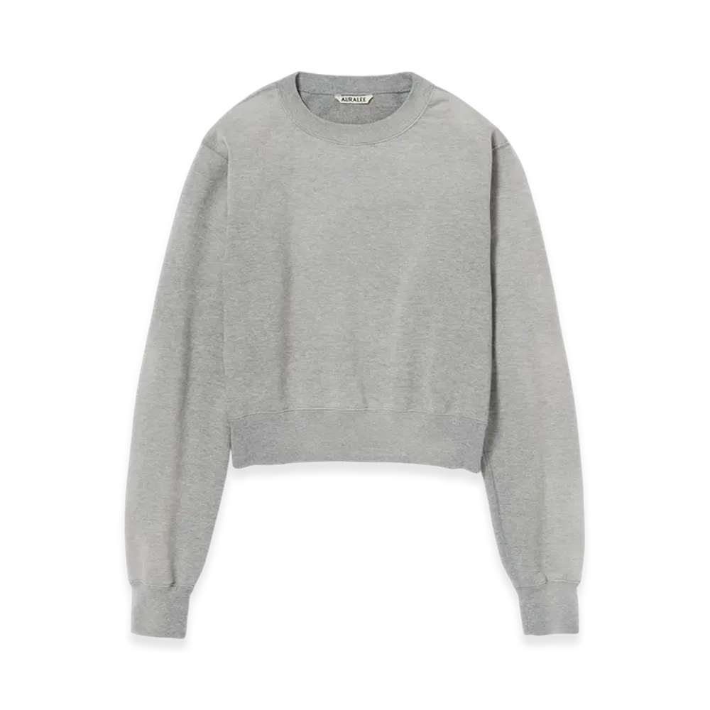 AURALEE Product Dyed Pima Light Sweat P/O "Top Gray"