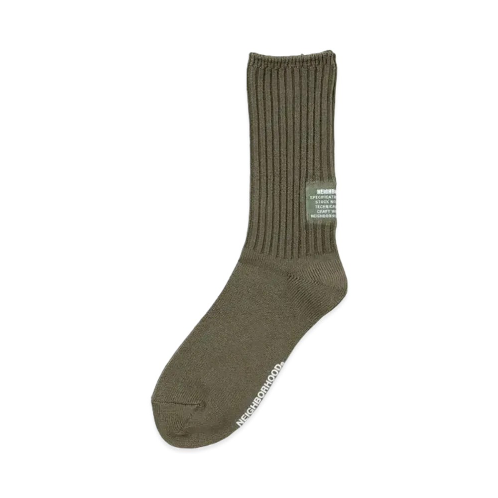 NEIGHBORHOOD Rib Socks "Olive Drab"