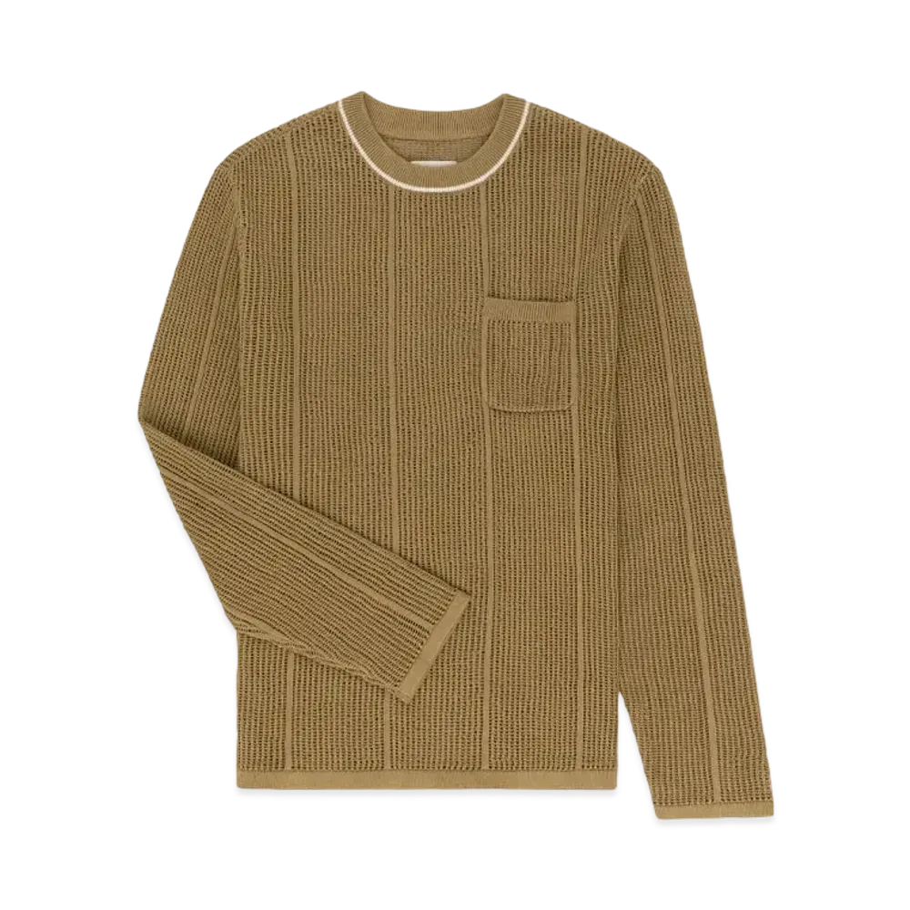 Aime Leon Dore Mesh Knit Long-Sleeve Tee "Beige"