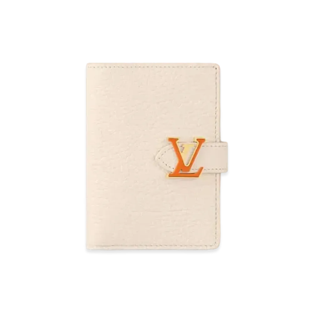 Louis Vuitton LV Vertical Compact Wallet Taurillon Taurillon Leather "Quartz"