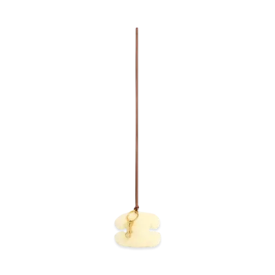 CELINE Triomphe Pom-Pom Keyring In Shearling and Smooth Calfskin With Gold Finishing "Natural/Tan"