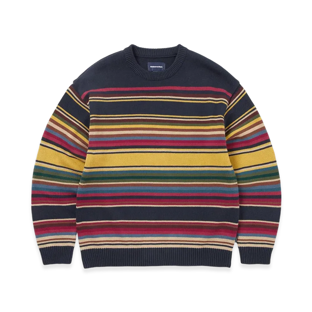 thisisneverthat Multi Striped Sweater "Navy/Yellow"