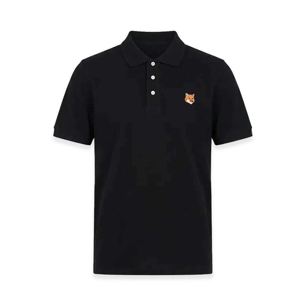 Maison Kitsune Fox Head Short Sleeve Regular Polo Shirt "Black"