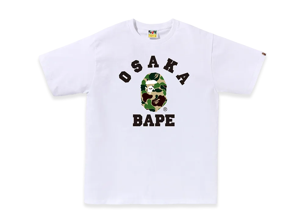 A BATHING APE Osaka Exclusive ABC Camo Osaka College Tee "White"