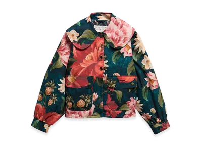 Barbour x FARM Rio Women's Wildflower Casual Jacket "Navy"