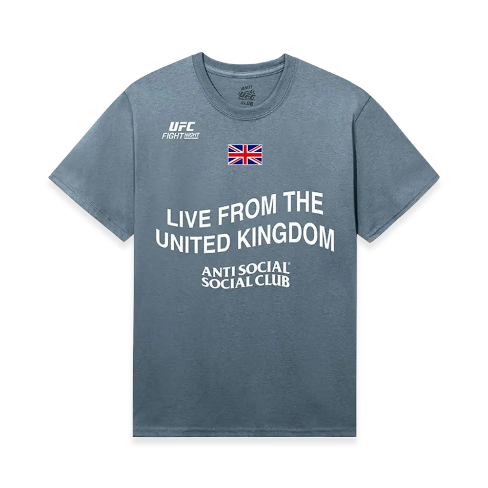 ANTI SOCIAL SOCIAL CLUB x UFC Fight Night Tee "Stonewashed Blue"