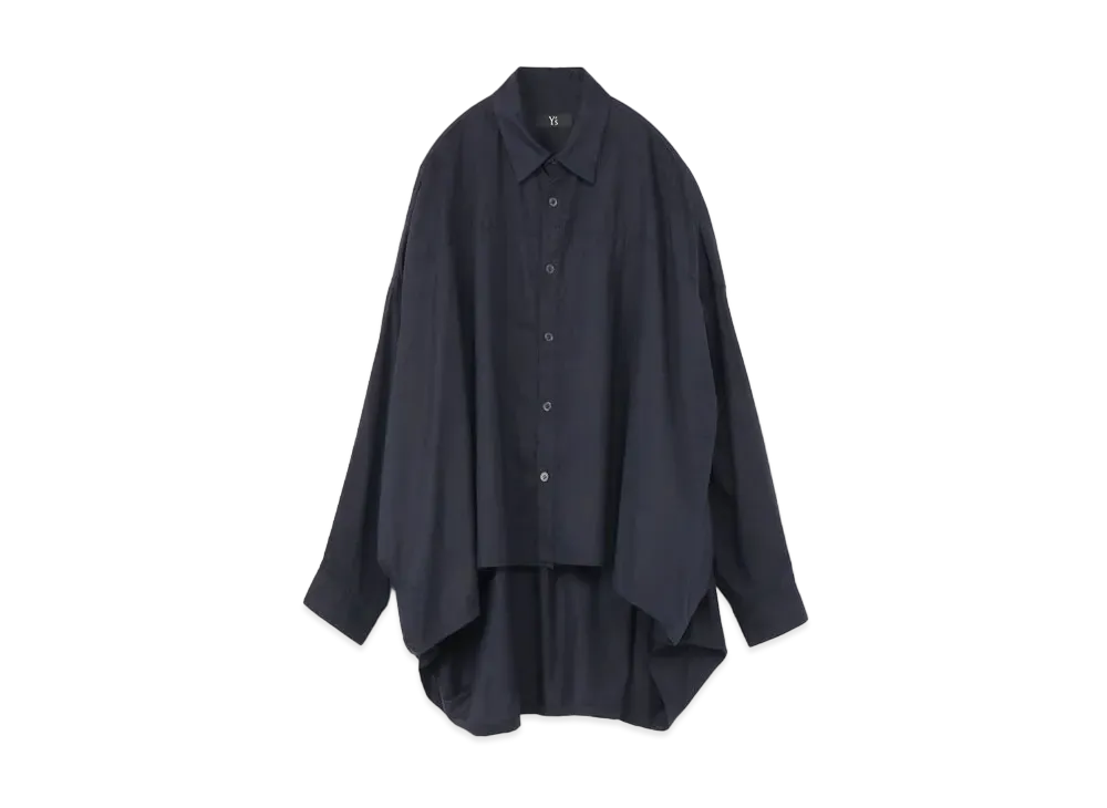 Yohji Yamamoto Y's TWILL FRONT DOUBLE BIG BLOUSE "Navy"