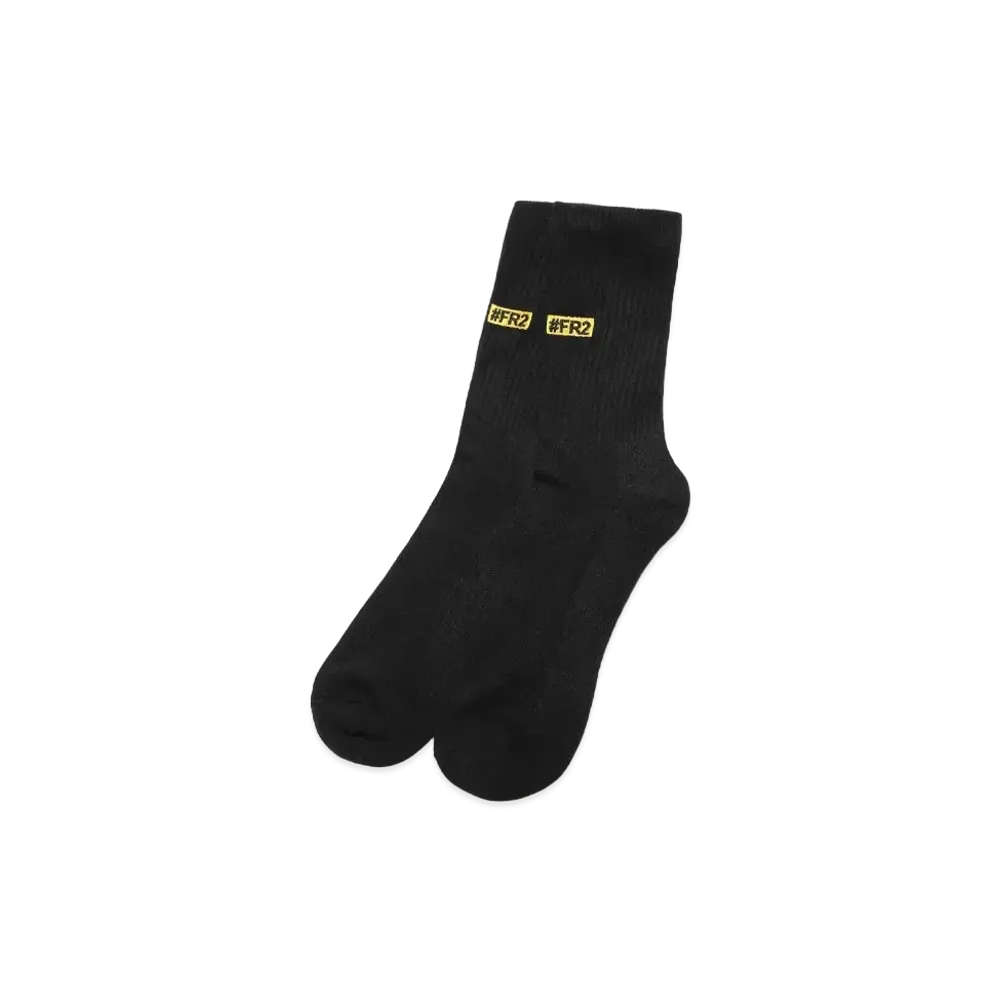 FR2 Yellow Box Logo Socks "Black"
