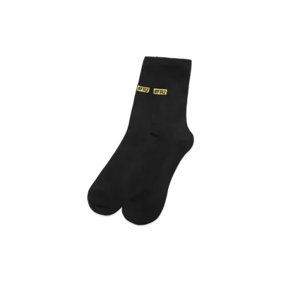 FR2 Yellow Box Logo Socks "Black"