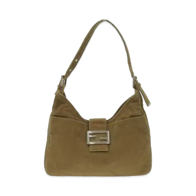 FENDI Mamma Baguette Corduroy Shoulder Bag "Brown"