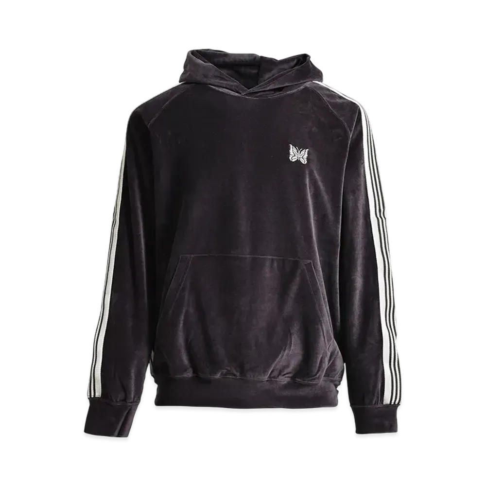 Needles Velour Track Hoodie "Charcoal"