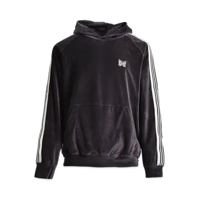 Needles Velour Track Hoodie "Charcoal"