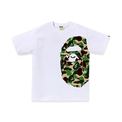 A BATHING APE ABC Camo Side Big Ape Head Tee "White/Green"