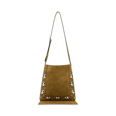 Valentino Suede Nellcote Crossbody Bag "Beige"
