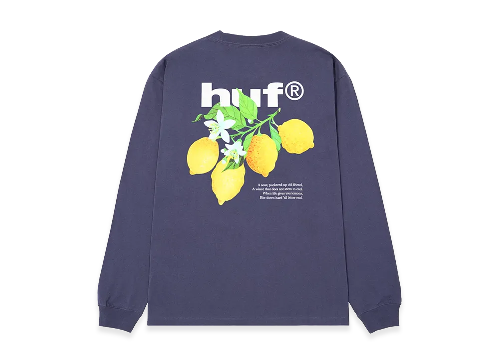 HUF Sour Lemon LS Tee "Navy"