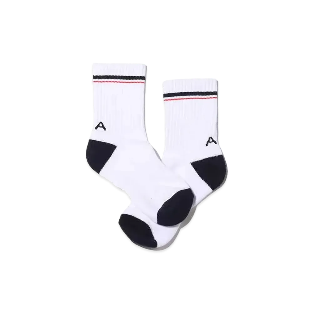 atmos pink A Logo Line Socks "White"