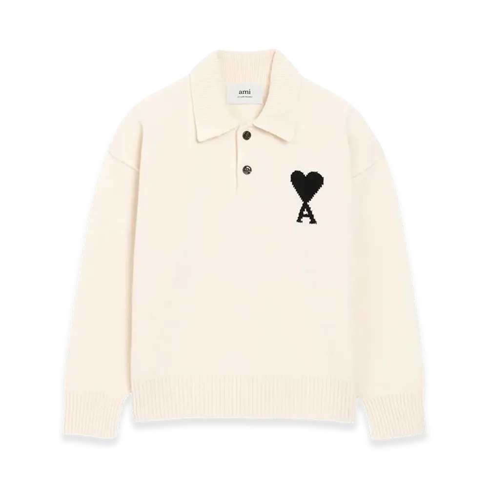 AMI PARIS Ami Polos "Off White/Black"