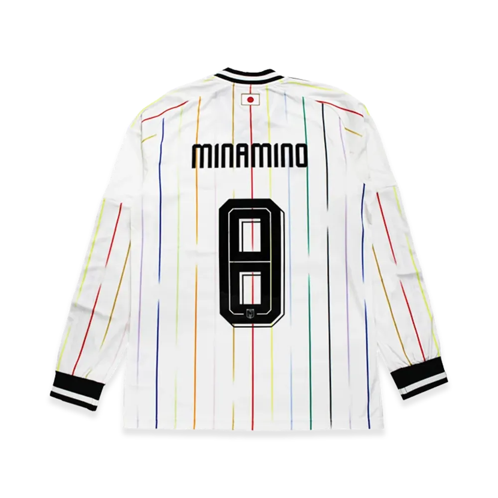 adidas Soccer Japan 2026 Away Replica Jersey Long Sleeve #8 Takumi Minamino "OffWhite/Black"