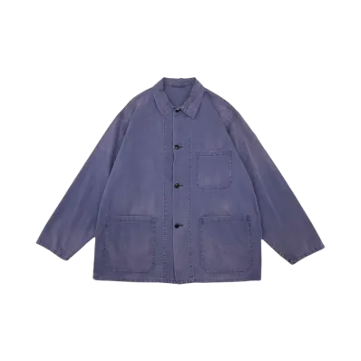 COMOLI Cotton Drill Work Jacket - 24SS "Fade Blue"