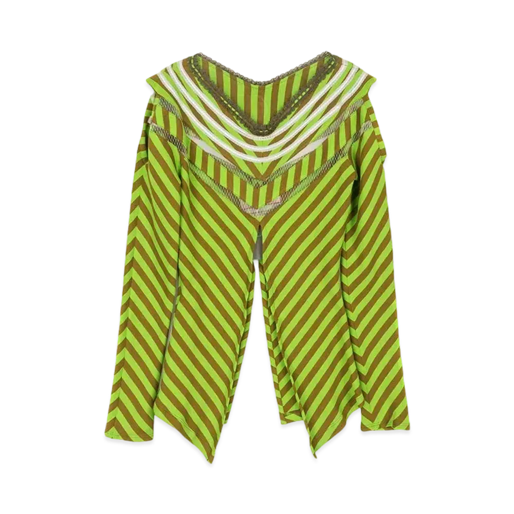KIKO KOSTADINOV Panoply Top "Green Stripe/Rose Pink"