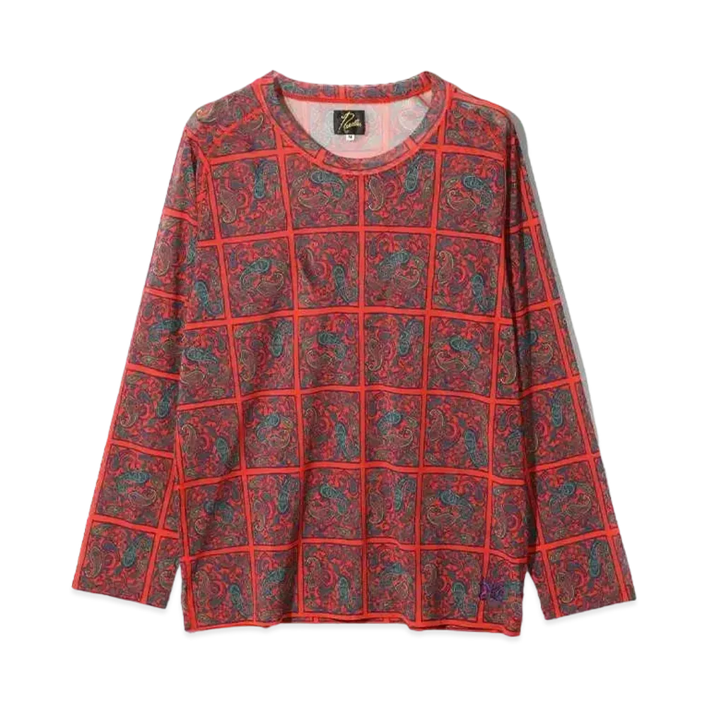 Needles L/S U Neck Tee Poly Mesh "Navy"