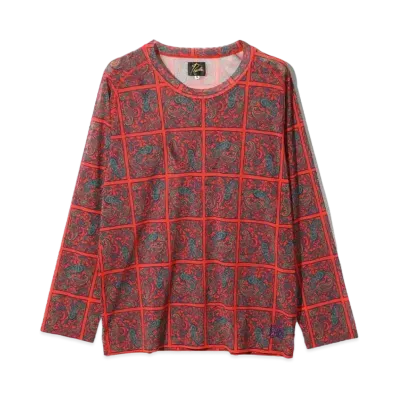 Needles L/S U Neck Tee Poly Mesh "Navy"