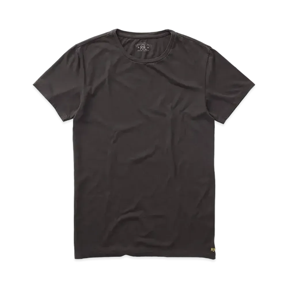 RRL Ralph Lauren Cotton Jersey Crew Neck Tee "Black"