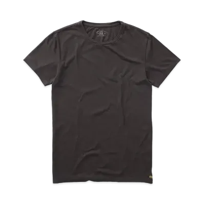 RRL Ralph Lauren Cotton Jersey Crew Neck Tee "Black"
