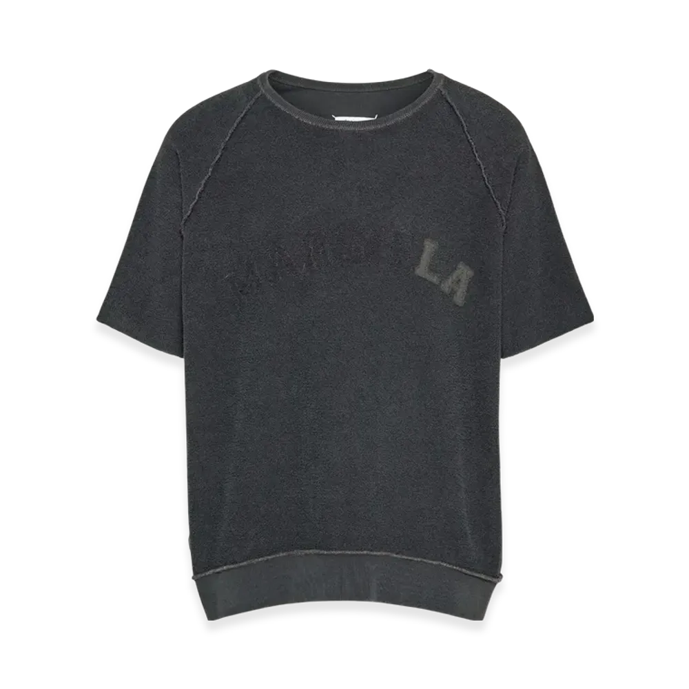 Maison Margiela Men's Logo Short Sleeve Sweatshirt "Black"