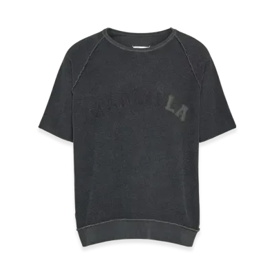 Maison Margiela Men's Logo Short Sleeve Sweatshirt "Black"