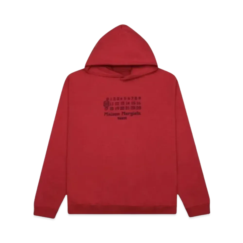 Maison Margiela Embroidered Numbers Logo Hoodie "Red"