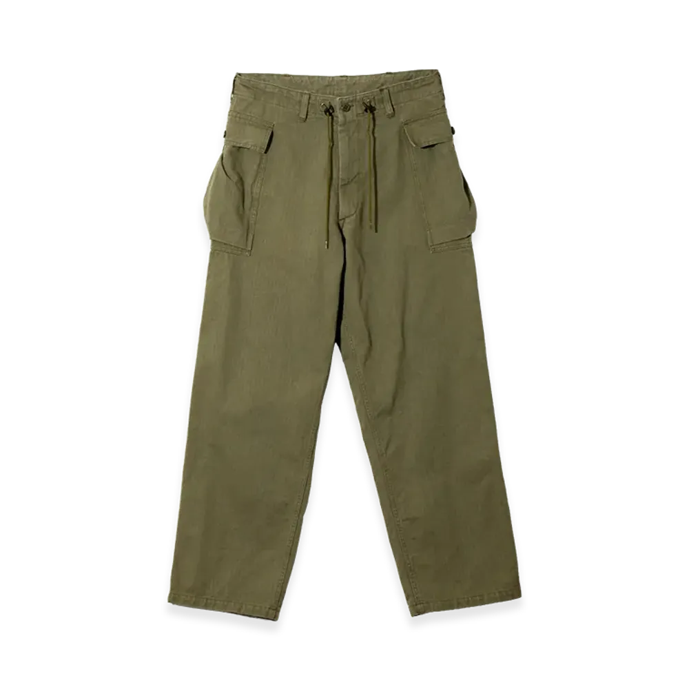 NEEDLES String Field Pant - Cotton Herringbone "Olive"