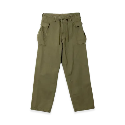 NEEDLES String Field Pant - Cotton Herringbone "Olive"