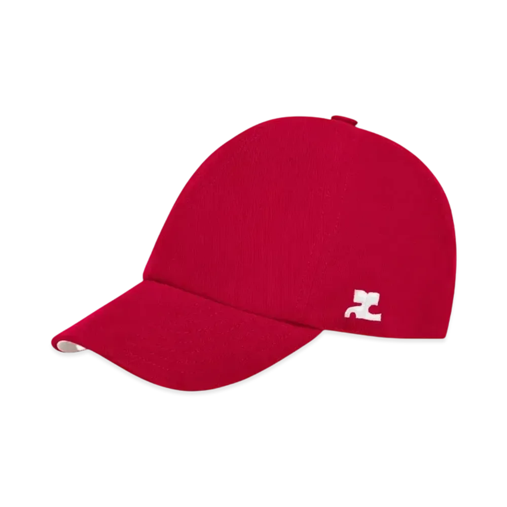 Courreges Signature AC Cotton Cap "Ruby"